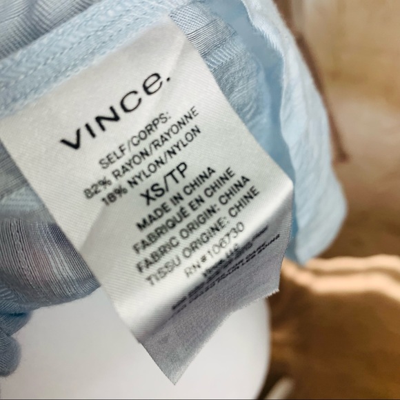 VINCE Drapey Stripe Pullover in Powder Blue - Picture 13 of 15